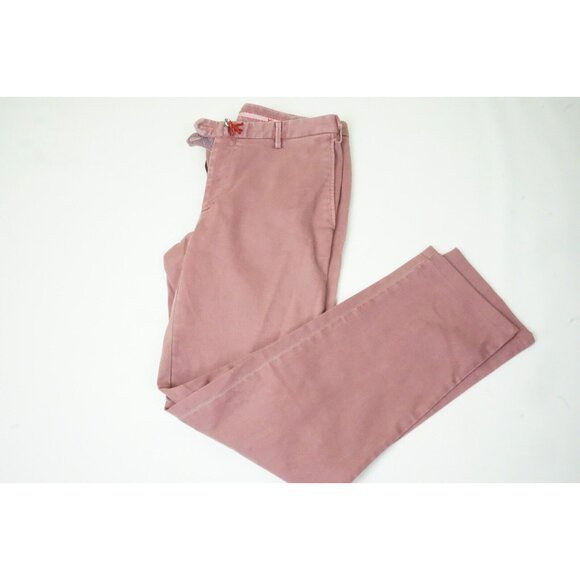 Isaia Napoli Mauve Pink Cotton Blend Slim Fit Chino Pants Sz 48R Brand New W Tag
